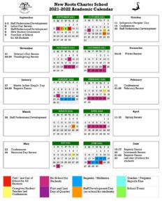 NRCS Academic Calendar 2021-2022 | New Roots Charter School