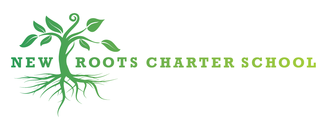 New Roots Charter School logo featuring a green tree